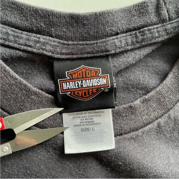 Vintage Harley-Davidson Gray Short Sleeve T-Shirt Live Free or Die NH Men’s L - Picture 6 of 8